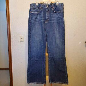 Genuine Fossil Jeans 34x32 Relaxed Boot Dark Wash 100% Cotton Made in USA